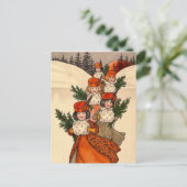 Five Girls With Furry Muffs - Florence Hardy Briefkaart (Staand voorkant)