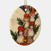 Five Girls With Furry Muffs - Florence Hardy Keramisch Ornament (Rechts)