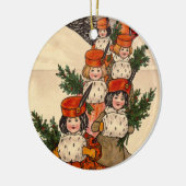 Five Girls With Furry Muffs - Florence Hardy Keramisch Ornament (Links)