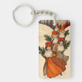 Five Girls With Furry Muffs - Florence Hardy Sleutelhanger