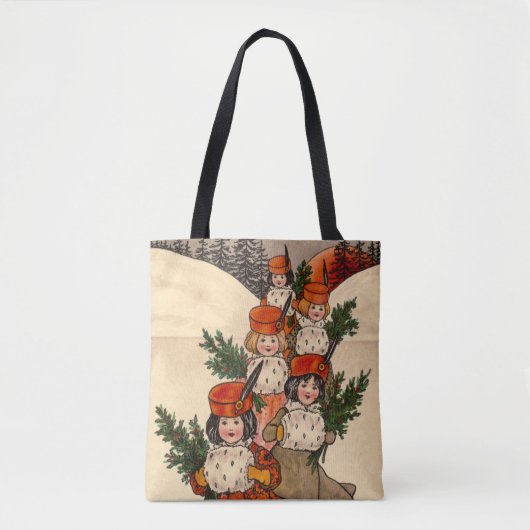 Five Girls With Furry Muffs - Florence Hardy Tote Bag (Voorkant)