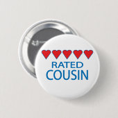 Five Heart Cousin Ronde Button 5,7 Cm (Voorkant /achterkant)