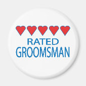 Five Heart Groomsman Magneet (Voorkant)