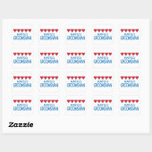 Five Heart Groomsman Vierkante Sticker (Vel)