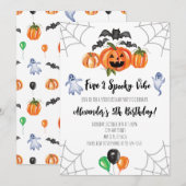 Five is a Spooky Vibe 5th Birthday Invitation Kaart (Voorkant / Achterkant)