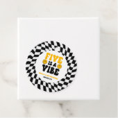 Five Is A Vibe Retro Fifth 5th Birthday Party Bedankjes Labels (In situ)