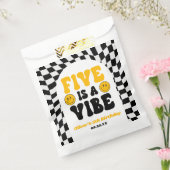 Five Is A Vibe Retro Fifth 5th Birthday Party Bedankzakje (Gezegeld)