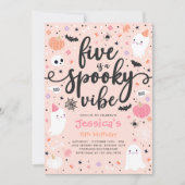 Five is een spookachtige Halloween-spookverjaardag Kaart (Voorkant)