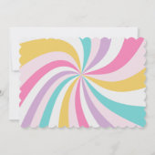 Five is een vibe groovy verjaardagsfoto uitnodigin kaart (Achterkant)