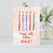 Five Kaarsen Kinderen Verjaardag Kaart (Staand voorkant)