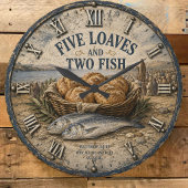 Five Loaves and Two Fish Bible Christ Grote Klok