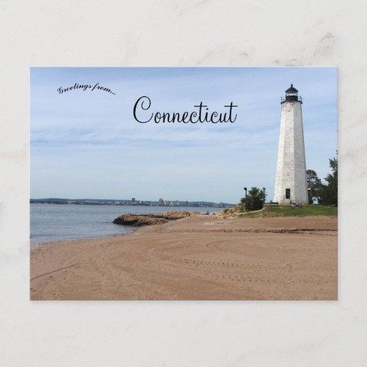 Five Mile Point Light New Haven Connecticut Briefkaart (Voorkant)