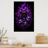 Five Nights at Freddys Animatronics met Paars Poster (Keuken)