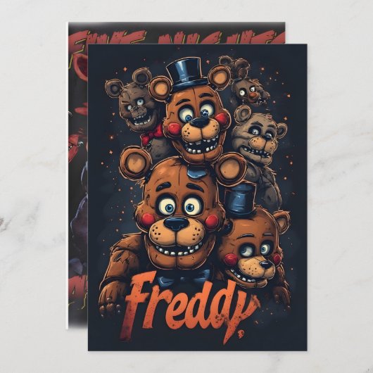 Five Nights at Freddy's Feestdagenkaart (Voorkant / Achterkant)