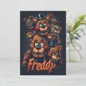 Five Nights at Freddy's Feestdagenkaart (Staand voorkant)