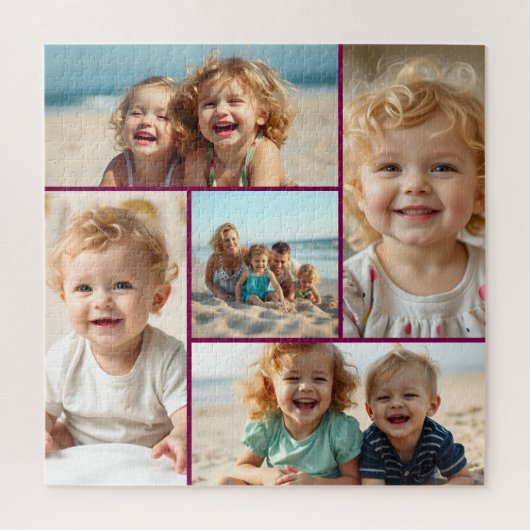 Five Photo Template | Personalized Family Puzzle  Legpuzzel (Verticaal)