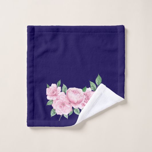 Five Pink Roses Bad Handdoek (Wasdoekje)