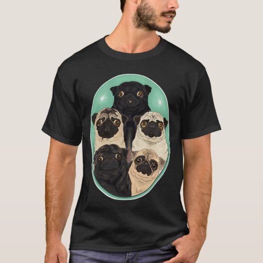 Five Pugs door FivePugs T-shirt (Voorkant)