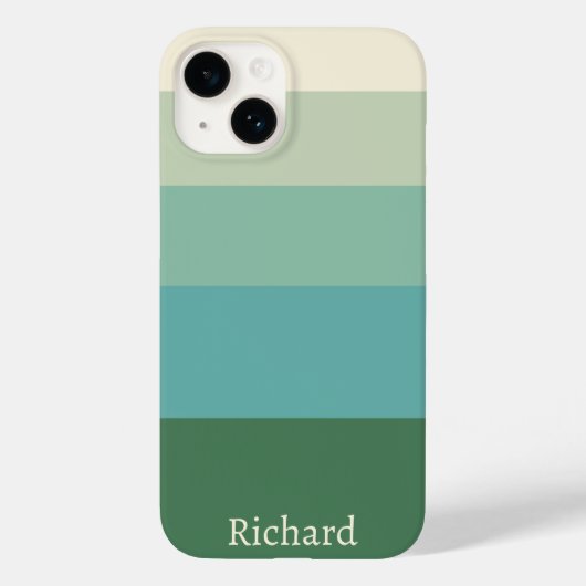 Five Shade Green Block Case-Mate iPhone Case (Achterkant)
