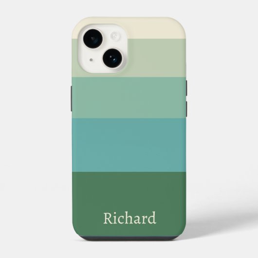 Five Shade Green Block iPhone Hoesje (Achterkant)