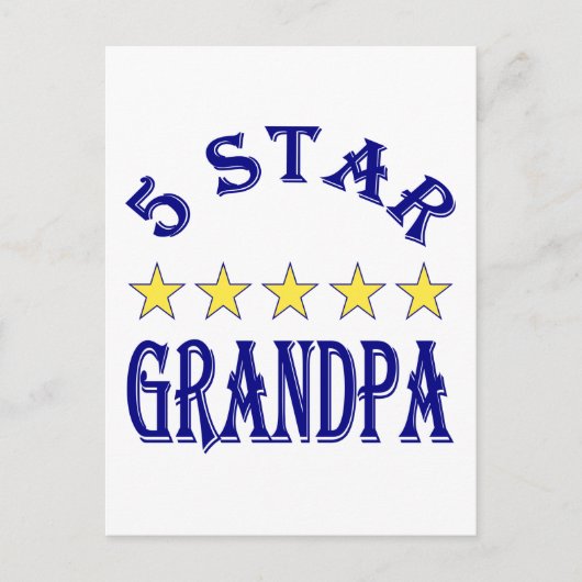 Five Star Opa Briefkaart (Voorkant)