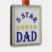 Five Star Papa Metalen Ornament (Rechts)