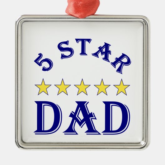 Five Star Papa Metalen Ornament (Voorkant)