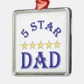 Five Star Papa Metalen Ornament (Links)
