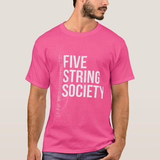 Five String Society 5 Strings basgitaar T-shirt (Voorkant)