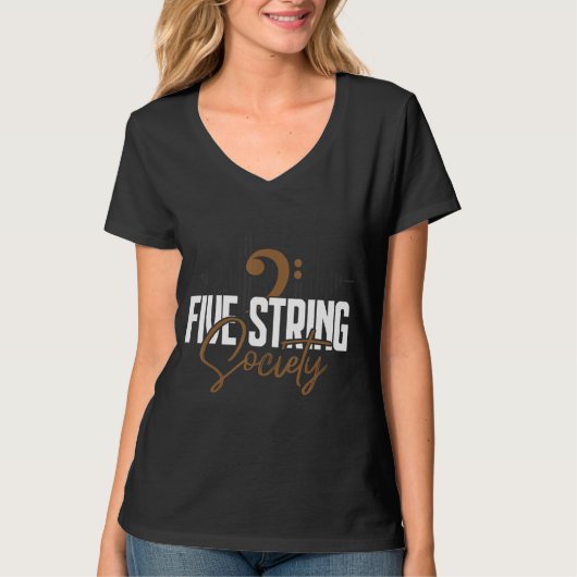 Five String Society basgitaar T-shirt (Voorkant)