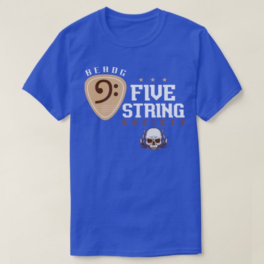 Five String Society basgitaar T-shirt (Design voorkant)