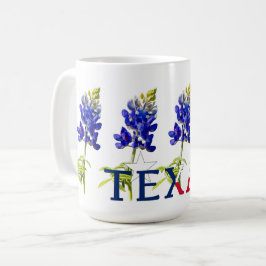 Five Texas Bluebonnet Bloemen Mok