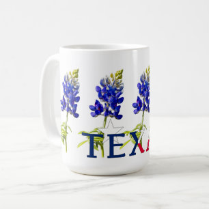 Five Texas Bluebonnet Bloemen Mok