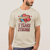 Five Year Strong Aanpasbaar T-shirt (Voorkant)