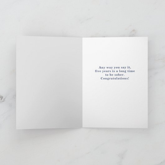 Five Years Sober Kaart (Binnen)