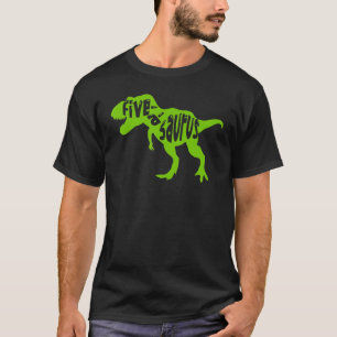 Fiveasaurus Birthday Dinosaur 5e verjaardag voor K T-shirt