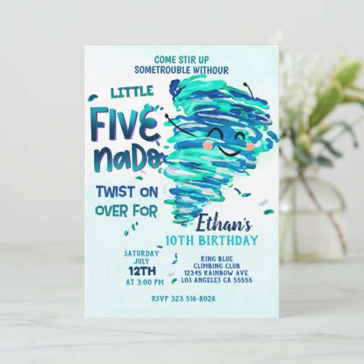 Fivenado Uitnodiging (Staand voorkant)