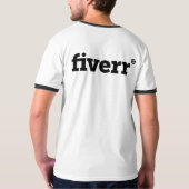 Fiverr Logo, afdrukken van hoge kwaliteit T-shirt (Achterkant)