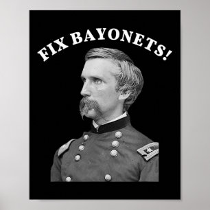 Fix Bayonets Burgeroorlog Quote Joshua Chamberlain Poster