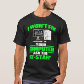 Fix Computer Ask It Staff Cyber Warrior & Security T-shirt (Voorkant)