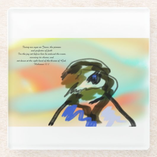 Fix Eye Jesus Glazen Onderzetter (Voorkant)
