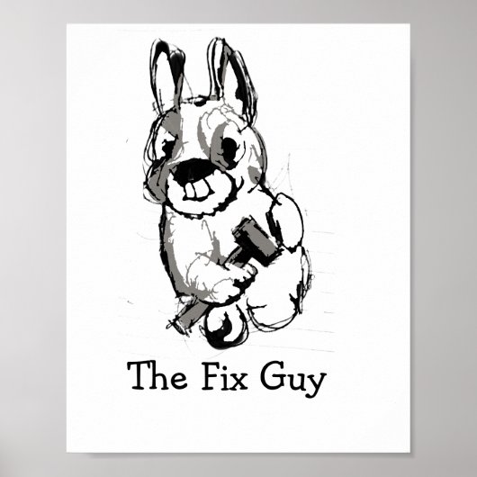 Fix Guy Print, waarde Poster papier (mat) (Voorkant)