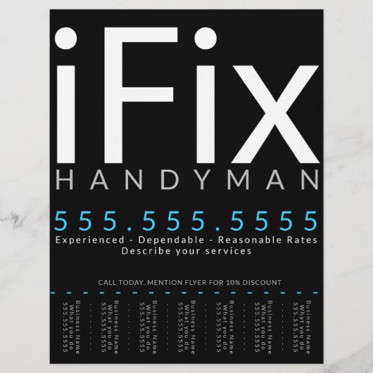 Fix. Handyman Repair Business  Flyer (Voorkant)