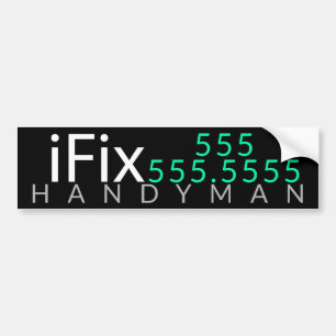 Fix. Handyman. Reparatie Bedrijf Promotie Bumpersticker