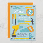 Fix-it Crew Verjaardagsfeestje Uitnodiging (Voorkant / Achterkant)