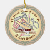 Fix It Dad op maat Keramisch Ornament (Voorkant)