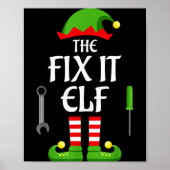 Fix It Elf Family Matching Group Christmas  Poster (Voorkant)