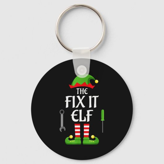 Fix It Elf Family Matching Group Christmas Sleutelhanger (Voorkant)
