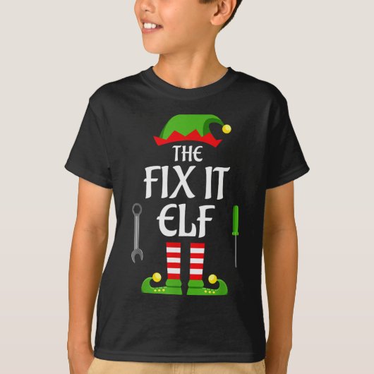 Fix It Elf Family Matching Group Christmas T-shirt (Voorkant)