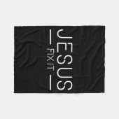Fix It Jesus Funny Christian Fashion Fleece Deken (Voorkant (Horizontaal))